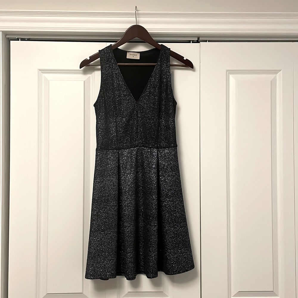 Metallic sparkly navy dress